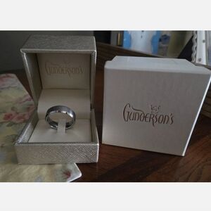 8mm GREY TUNGSTEN CARBIDE WEDDING BAND